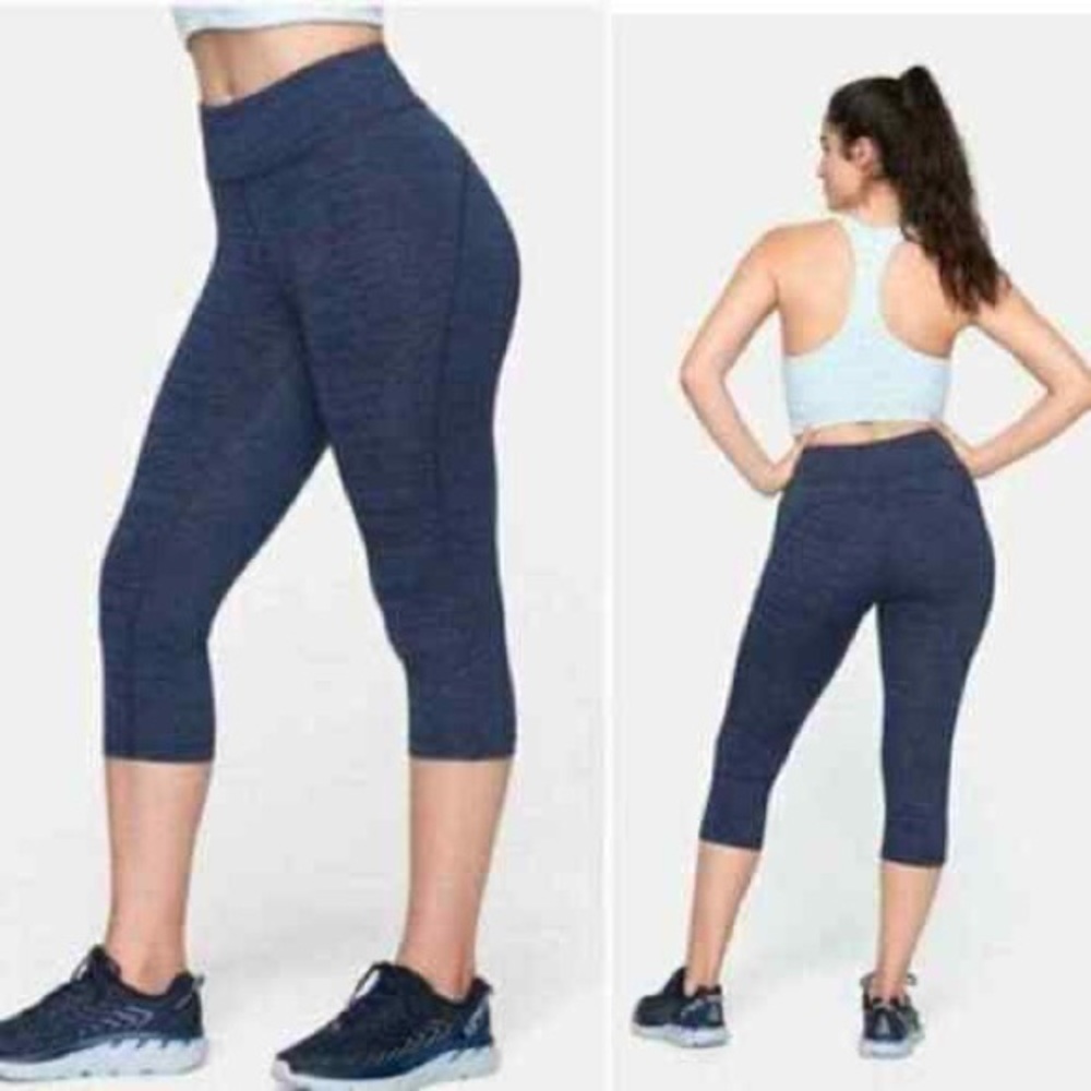 Outdoor Voices Leggings Medium Blue High Rise‎ Cropped Sz M 841